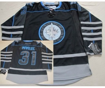 Winnipeg Jets #31 Ondrej Pavelec Black Ice Jersey