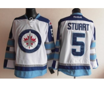 Winnipeg Jets #5 Mark Stuart White Jersey