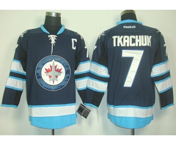 Winnipeg Jets #7 Keith Tkachuk Navy Blue Jersey