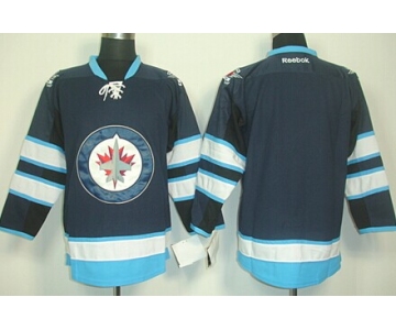 Winnipeg Jets Blank Navy Blue Jersey