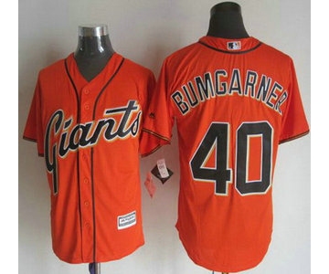 Men's San Francisco Giants #40 Madison Bumgarner Alternate Orange 2015 MLB Cool Base Jersey