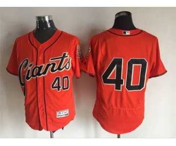 Men's San Francisco Giants #40 Madison Bumgarner Orange 2016 Flexbase Majestic Baseball Jersey