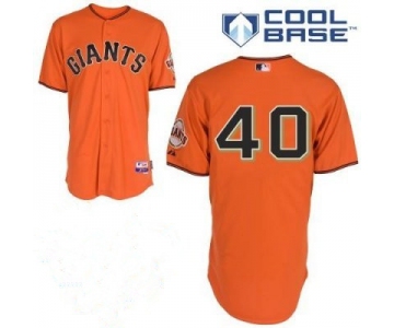 Mens's San Francisco Giants #40 Madison Bumgarner Orange Jerseys