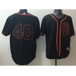 San Francisco Giants #40 Madison Bumgarner 2015 Black SF Edition Jersey