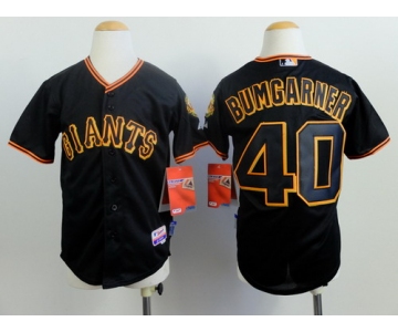 San Francisco Giants #40 Madison Bumgarner Black Kids Jersey