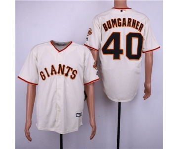 San Francisco Giants 40 Madison Bumgarner Cream Cool Base Jersey