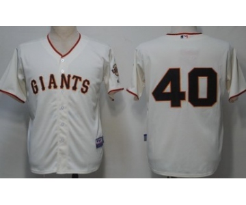 San Francisco Giants #40 Madison Bumgarner Cream Jersey