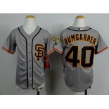 San Francisco Giants #40 Madison Bumgarner Gray SF Kids Jersey