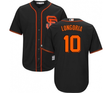 Giants #10 Evan Longoria Black Alternate Cool Base Stitched Youth Baseball Jersey