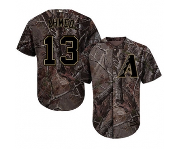 Arizona Diamondbacks #13 Nick Ahmed Camo Realtree Collection Cool Base Stitched MLB Jersey