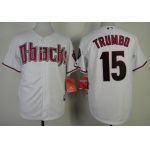 Arizona Diamondbacks #15 Mark Trumbo White Jersey