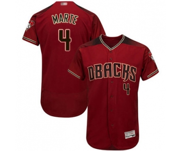 Diamondbacks #4 Ketel Marte Sedona Red Flexbase Authentic Collection Stitched Baseball Jersey