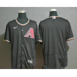 Men's Arizona Diamondback Blank Black Stitched Nike MLB Flex Base Jersey