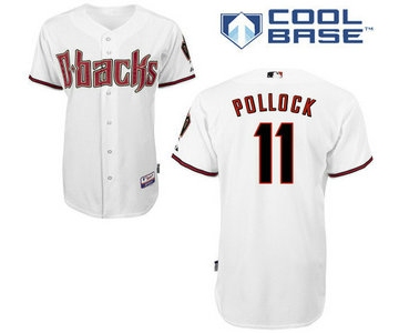 Men's Arizona Diamondbacks #11 A. J. Pollock Home White Cool Base Jersey