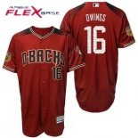 Men's Arizona Diamondbacks #16 Chris Owings Red 2017 Spring Training Stitched MLB Majestic Flex Base Jersey