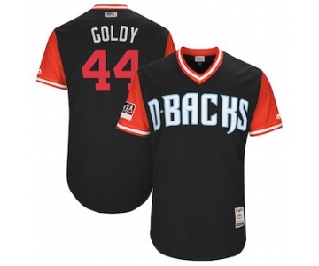 Men's Arizona Diamondbacks 44 Paul Goldschmidt Goldy Majestic Black 2018 Players' Weekend Authentic Jersey