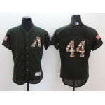 Men's Arizona Diamondbacks #44 Paul Goldschmidt Green Salute to Service 2016 Flexbase Majestic Baseball Jersey