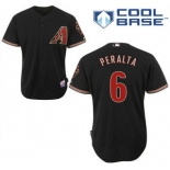 Men's Arizona Diamondbacks #6 David Peralta Alternate Black MLB Cool Base Jersey