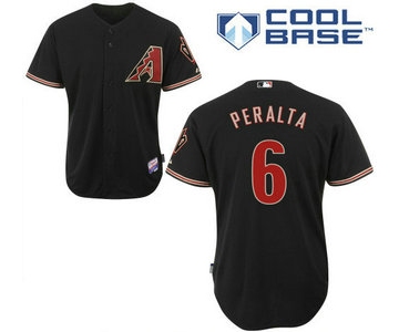 Men's Arizona Diamondbacks #6 David Peralta Alternate Black MLB Cool Base Jersey