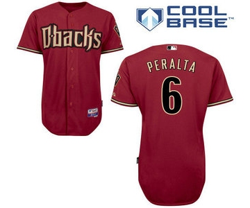 Men's Arizona Diamondbacks #6 David Peralta Alternate Red MLB Cool Base Jersey