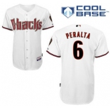 Men's Arizona Diamondbacks #6 David Peralta Home White Cool Base Jersey