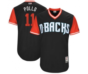 Men's Arizona Diamondbacks AJ Pollock Pollo Majestic Black 2017 Players Weekend Authentic Jersey