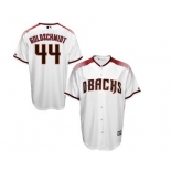 Men's Arizona Diamondbacks#44 Paul Goldschmidt Majestic White Official Cool Base Player Jersey