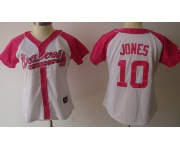 Atlanta Braves #10 Chipper Jones 2012 Fashion Womens by Majestic Athletic Jersey
