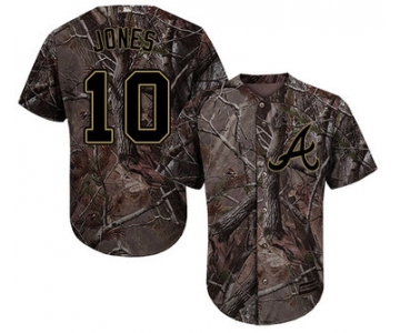 Atlanta Braves #10 Chipper Jones Camo Realtree Collection Cool Base Stitched MLB Jersey