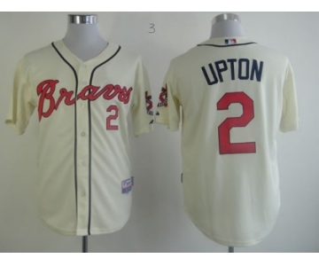 Atlanta Braves #2 Melvin Upton Cream Jersey