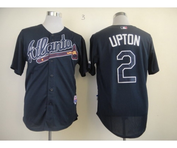 Atlanta Braves #2 Melvin Upton Navy Blue Jersey