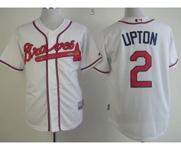 Atlanta Braves #2 Melvin Upton White Jersey
