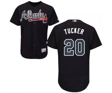 Atlanta Braves 20 Preston Tucker Navy Blue Flexbase Authentic Collection Stitched Baseball Jersey