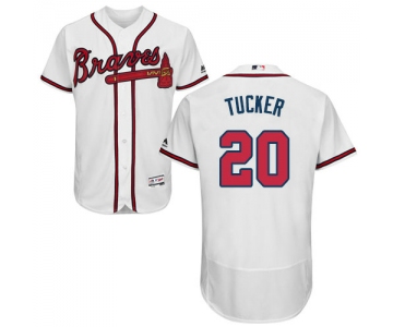 Atlanta Braves 20 Preston Tucker White Flexbase Authentic Collection Stitched Baseball Jersey