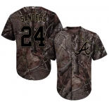 Atlanta Braves #24 Deion Sanders Camo Realtree Collection Cool Base Stitched MLB Jersey