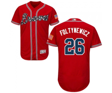 Atlanta Braves 26 Mike Foltynewicz Red Flexbase Authentic Collection Stitched Baseball Jersey