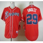 Atlanta Braves #29 John Smoltz Alternate Red 2014 MLB Cool Base Jersey