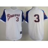 Atlanta Braves #3 Dale Murphy 1974 White Throwback Jersey