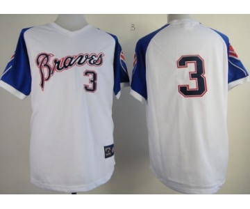 Atlanta Braves #3 Dale Murphy 1974 White Throwback Jersey