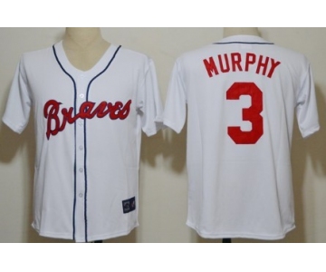 Atlanta Braves #3 Dale Murphy White Throwback Jersey