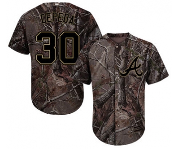 Atlanta Braves #30 Orlando Cepeda Camo Realtree Collection Cool Base Stitched MLB Jersey