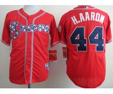 Atlanta Braves #44 Hank Aaron 2014 Red Cool Base Jersey