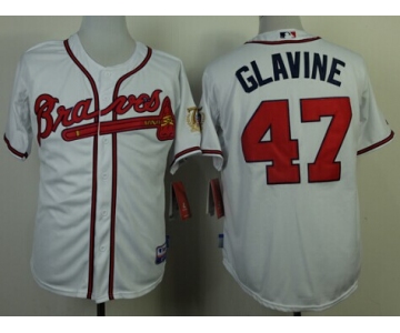 Atlanta Braves #47 Tom Glavine White Cool Base Jersey