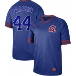 Braves #44 Hank Aaron Royal Authentic Cooperstown Collection Stitched Baseball Jersey