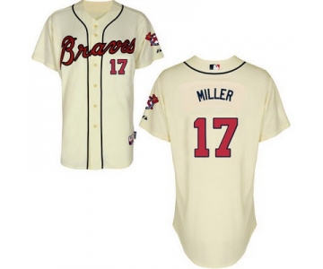 Men's Atlanta Braves #17 Shelby Miller Cream Jersey