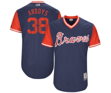 Men's Atlanta Braves Arodys Vizcaino Arodys Majestic Navy 2017 Players Weekend Authentic Jersey