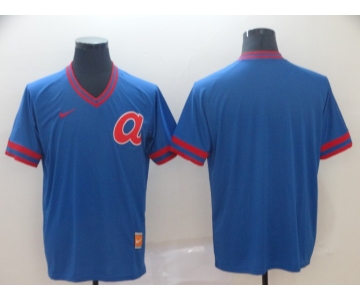 Men's Atlanta Braves Blank Blue Throwback Jersey