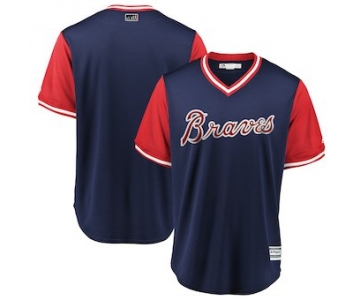 Men's Atlanta Braves Blank Majestic Navy 2018 Players' Weekend Team Jersey