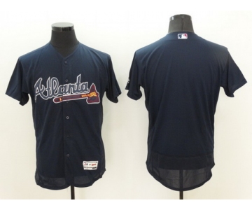 Men's Atlanta Braves Blank Navy Blue 2016 Flexbase Majestic Baseball Jersey