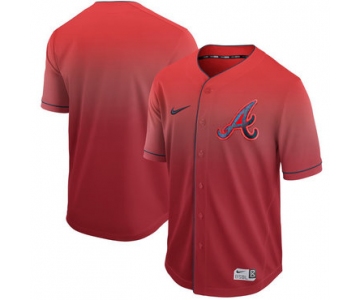 Men's Atlanta Braves Blank Red Drift Fashion Jersey